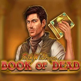 Slots logo of Book of Dead from Play'n GO at Rizk Casino